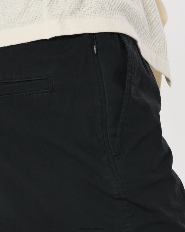 Bottoms Hollister Men Twill Jogger Shorts 5\\ 488201225 Black